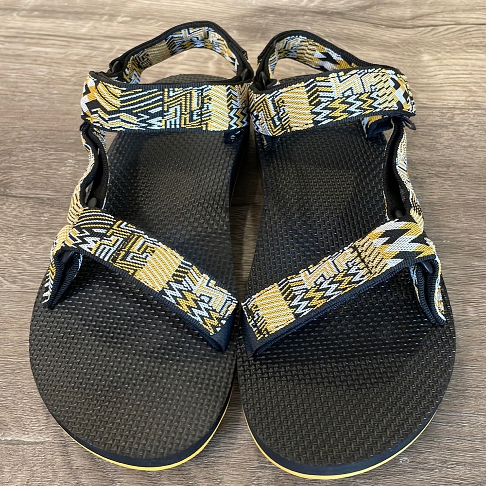 NEW Mens TEVA ORIGINAL UNIVERSAL JOLBY Golden Black US 9 STRAP WATER SANDALS